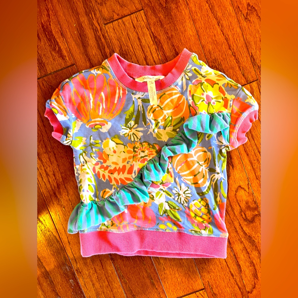 Matilsa Jane Floral Kids Shirt with Ruffle Detail